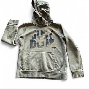 Nike Olive Hoodie with Camouflage Graphic